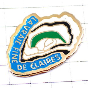 ピンバッジ・カキ牡蠣オイスター貝 FINE-DE-CLAIRE OYSTER FRANCE