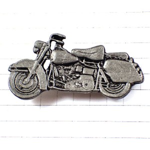 ピンバッジ・ハーレーダビッドソン二輪バイク銀色ピューター製オートバイ  HARLEY-DAVIDSON BIKER USA PEWTER