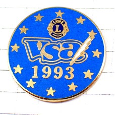 ピンバッジ・ライオンズクラブＬヨーロッパEU欧州連合スター欧州旗の星 LIONS-CLUB VSA 1993 EUROPE