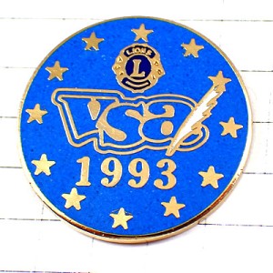 ピンバッジ・ライオンズクラブＬヨーロッパEU欧州連合スター欧州旗の星 LIONS-CLUB VSA 1993 EUROPE