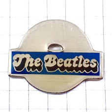 ピンバッジ・ビートルズ銀色レコード音楽シルバー THE-BEATLES ENGLAND