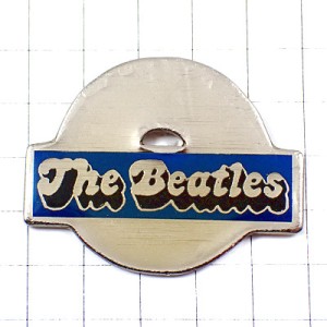 ピンバッジ・ビートルズ銀色レコード音楽シルバー THE-BEATLES ENGLAND