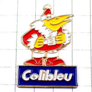 ピンバッジ・鳥サンタクロースの格好クリスマス COLIBLEU