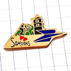 ピンバッジ・アルプスのスキー場サヴォワ県ハート赤２つ郵便局ラポスト SAMOENS SAVOIE ALPS FRANCE