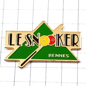 ピンバッジ・ビリヤード玉突きスヌーカー撞球場 SNOOKER RENNES FRANCE