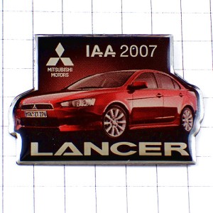 ピンバッジ・三菱ランサー緑の車ギャラン MITSUBISHI-LANCER IAA2007 FRANKFURT GERMANY