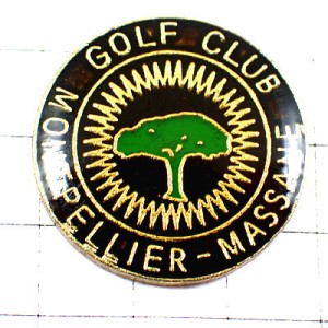 ピンバッジ・ゴルフクラブ緑グリーンの木 GOLF MONTPELLIER FRANCE