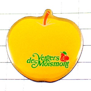 ピンバッジ・りんごオレンジ色のリンゴ林檎 MOISMONT APPLE