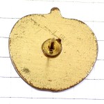 ピンバッジ・りんごオレンジ色のリンゴ林檎 MOISMONT APPLE