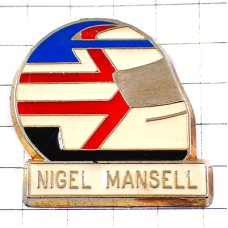 ピンバッジ・ナイジェルマンセルF1ヘルメット車レース仕様 HELMET NIGEL-MANSELL