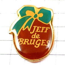 ピンバッジ・ジェフドブルージュ箱チョコレートお菓子 JEFF-DE-BRUGES BELGIUM