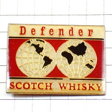 ピンバッジ・スコッチウイスキー酒ディフェンダー地球 DEFENDER WHISKY SCOTLAND