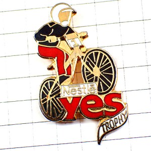 ピンバッジ・モトクロス自転車ネスレ社スポンサー NESTLE YES SWISS