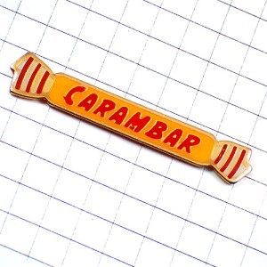 ピンバッジ・キャランバー型キャラメルお菓子 CARAMBAR CARAMEL FRANCE