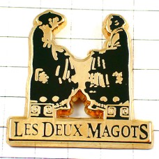 ピンバッジ・パリのカフェ「ドゥマゴ」店 LES-DEUX-MAGOTS #BLACK