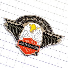 ピンバッジ・ハーレーダビッドソン二輪イーグル白い鷲わしバイク HARLEY-DAVIDSON EAGLE USA