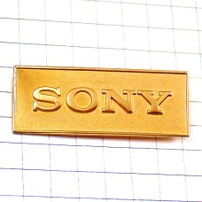 ピンバッジ・ソニー金色ロゴSONYゴールド