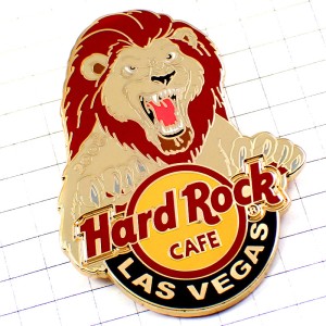 ピンバッジ・ハードロックカフェ音楽ラスベガス動物ライオン HARD-ROCK-CAFE HRC LAS-VEGAS 2008 USA