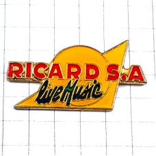 お買得ピンバッジ・リカール酒パスティス音楽ライブミュージック RICARD  LIVE MUSIC FRANCE