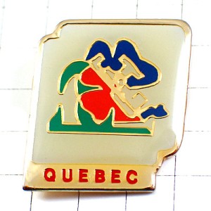 ピンバッジ・ケベック州カナダ四つ葉のクローバー QUEBEC CANADA