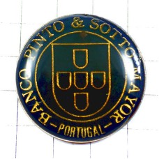 ピンバッジ・ポルトガル紋章ピントソットマヨール銀行 BANCO PINTO&SOTTO MAYOR PORTUGAL