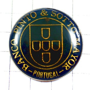 ピンバッジ・ポルトガル紋章ピントソットマヨール銀行 BANCO PINTO&SOTTO MAYOR PORTUGAL