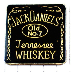 ピンバッジ・ジャックダニエル黒ラベル酒ウイスキー JACK-DANIELS TENNESSEE WHISKY WHISKEY USA