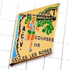 ピンバッジ・ランナー陸上選手ヴール＝レ＝ロズ VEULES-LES-ROSES FRANCE