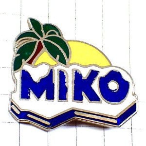 ピンバッジ・やしの木と太陽ミコのアイスクリーム MIKO ICECREAM FRANCE