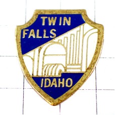 ピンバッジ・滝アイダホ州ツインフォールズ紋章/USAアメリカ米国 TWIN-FALLS IDAHO POWER-PLANT