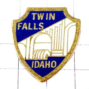 ピンバッジ・滝アイダホ州ツインフォールズ紋章/USAアメリカ米国 TWIN-FALLS IDAHO POWER-PLANT