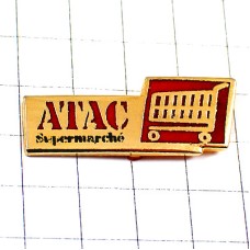 ピンバッジ・スーパーマーケットの買物かご ATAC SUPERMARCHE CART FRANCE