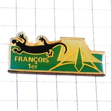 ピンバッジ・黒いトカゲ蜥蜴フランソワ１世 FRANCOIS-1ER KING FRANCE