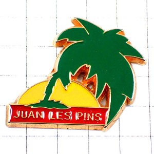 ピンバッジ・ヤシの木と太陽 JUAN-LES-PINS FRANCE