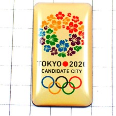 ピンバッジ・東京オリンピック招致ピン五輪2020ビンテージ中古品サクラ桜の花