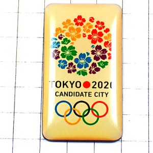 ピンバッジ・東京オリンピック招致ピン五輪2020ビンテージ中古品サクラ桜の花