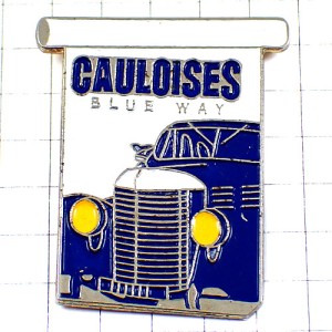 ピンバッジ・ゴロワーズ煙草タバコと青い車 GAULOISES FRANCE