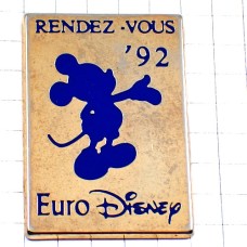 ピンバッジ・ユーロディズニー開園ミッキーマウス会う約束 EURODISNEY MICKEY 1992-OPENING RENDEZ-VOUS PARIS FRANCE