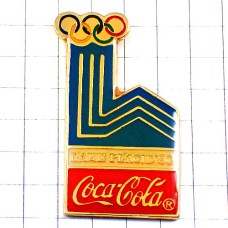 ピンバッジ・レイクプラシッド五輪コカコーラ1980年 LAKE-PLACID-1980 USA COCA-COLA