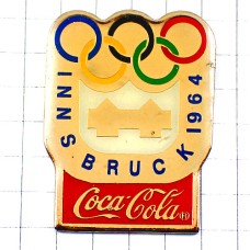 ピンバッジ・インスブルック五輪オリンピック1964年コカコーラ記念ビンテージ中古品 INNSBRUCK-1964 AUSTRIA COCA-COLA