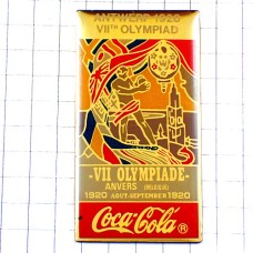 ピンバッジ・アントワープ五輪ベルギー大会コカコーラ1920年スポンサー ANVERS ANTWERP-1920 BELGIUM COCA-COLA