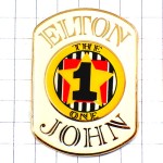 ピンバッジ・エルトンジョン歌手「１」スター星 ELTON-JOHN NUMBER-ONE THE-ONE ENGLAND