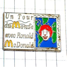 ピンバッジ・世界のマクドナルドＭフランスのドナルド郵便切手型 RONALD MC-DONALDS