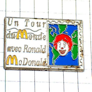 ピンバッジ・世界のマクドナルドＭフランスのドナルド郵便切手型 RONALD MC-DONALDS