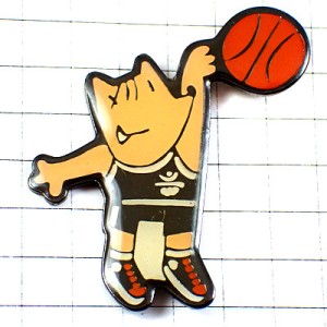 ピンバッジ・コビー犬バルセロナ五輪バスケットボール選手スペイン夏季オリンピック中古品ビンテージ  COBI BARCELONA-1992 SPAIN