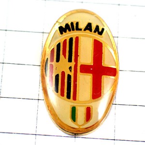 ピンバッジ・サッカーミラノACミラン紋章 MILAN MILANO AC-MILAN