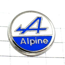 ピンバッジ・ルノーＡアルピーヌ車ブルー水色 RENAULT-ALPINE FRANCE