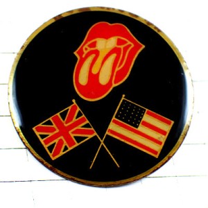 ピンバッジ・ローリングストーンズ英米国旗UK/USA星条旗ユニオンジャック英国 ROLLING-STONES FLAG USA ENGLAND