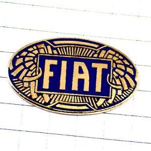 ピンバッジ・フィアット車エンブレム紺色 FIAT ITALIA ITALY