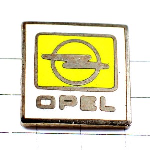 ピンバッジ・オペル社エンブレム黄色ドイツ車ロゴ OPEL GERMANY